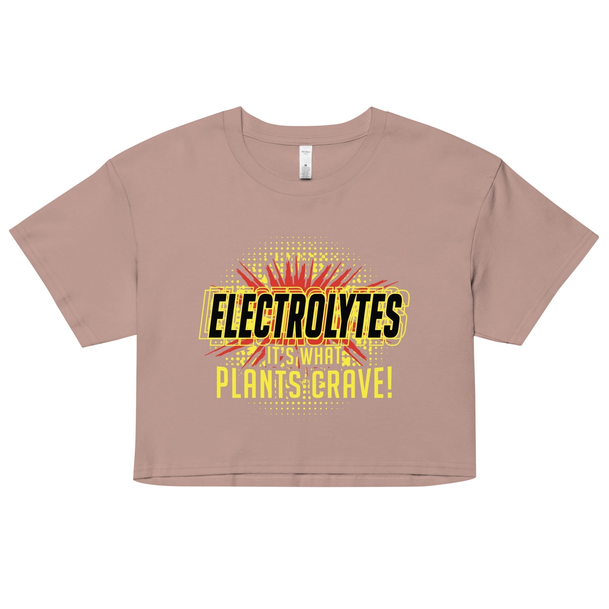 Electrolytes, It's What Plants Crave! Women's Crop Tee Hoodie, Sweatshirt | CoreVibeTees.com (Image 3)