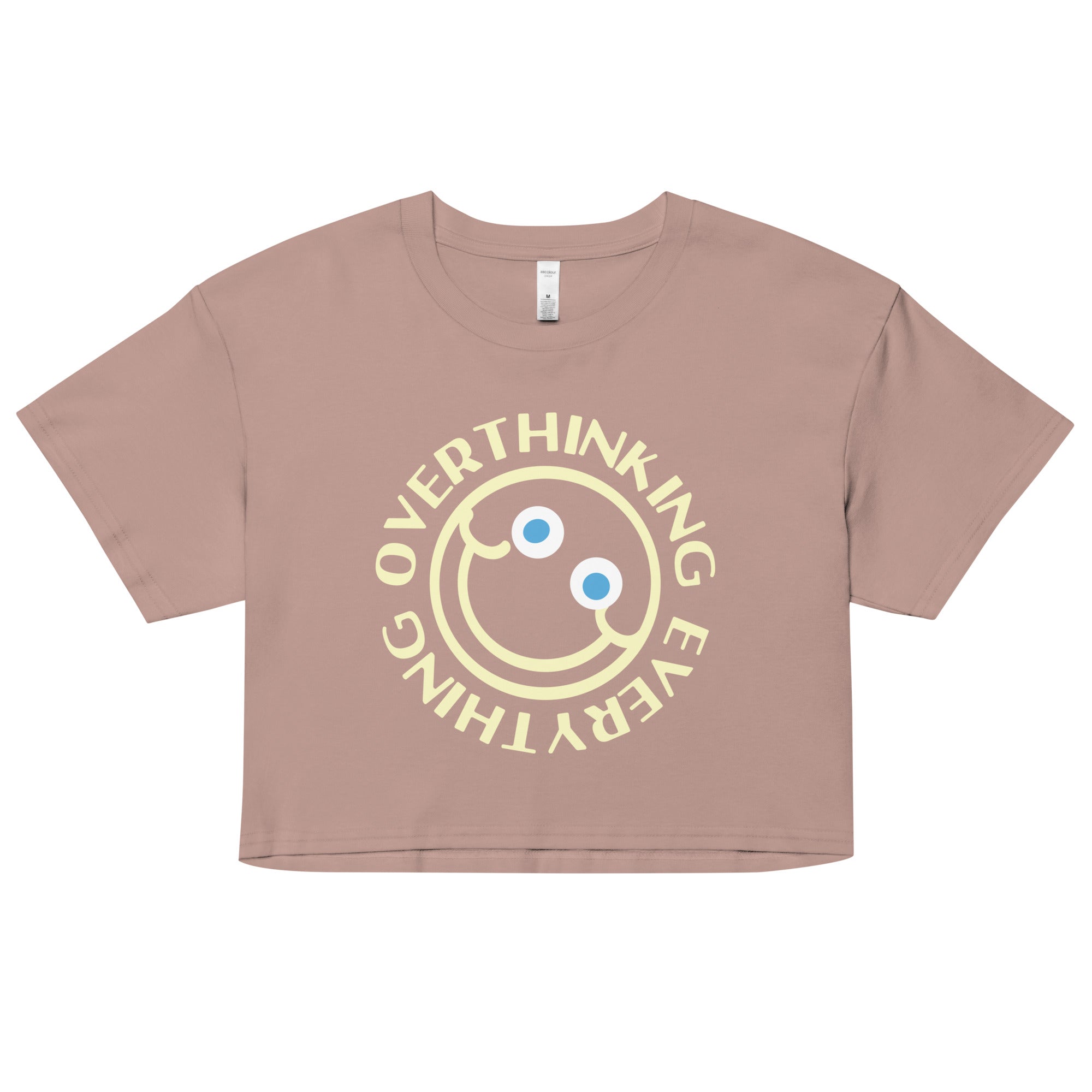 Overthinking Everything Women's Crop Tee Hoodie, Sweatshirt | CoreVibeTees.com (Image 2)