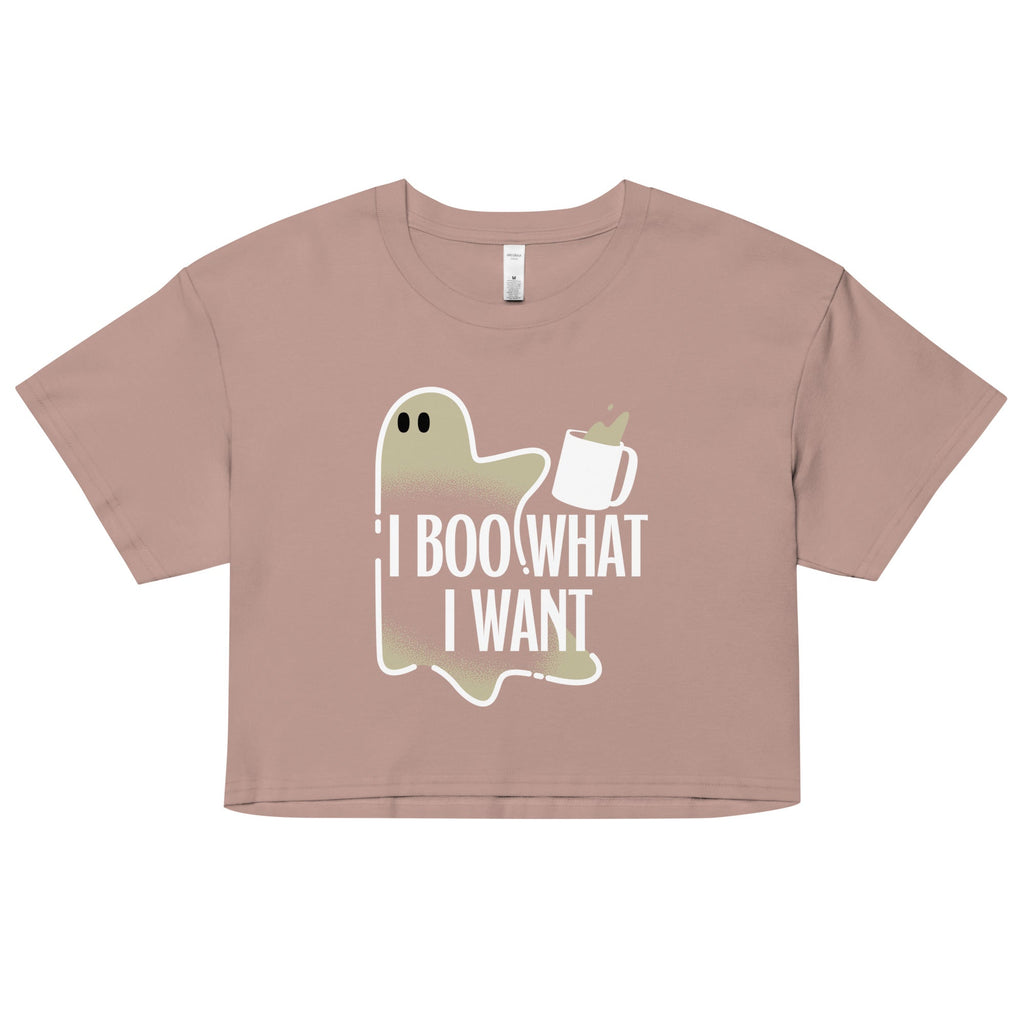 I Boo What I Want Women's Crop Tee Hoodie, Sweatshirt | CoreVibeTees.com (Image 2)