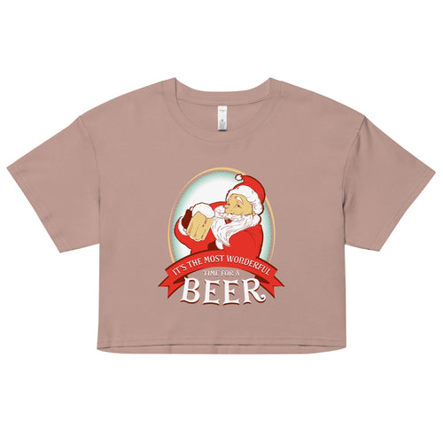 It's the Most Wonderful Time Women's Crop Tee Hoodie, Sweatshirt | CoreVibeTees.com (Image 1)
