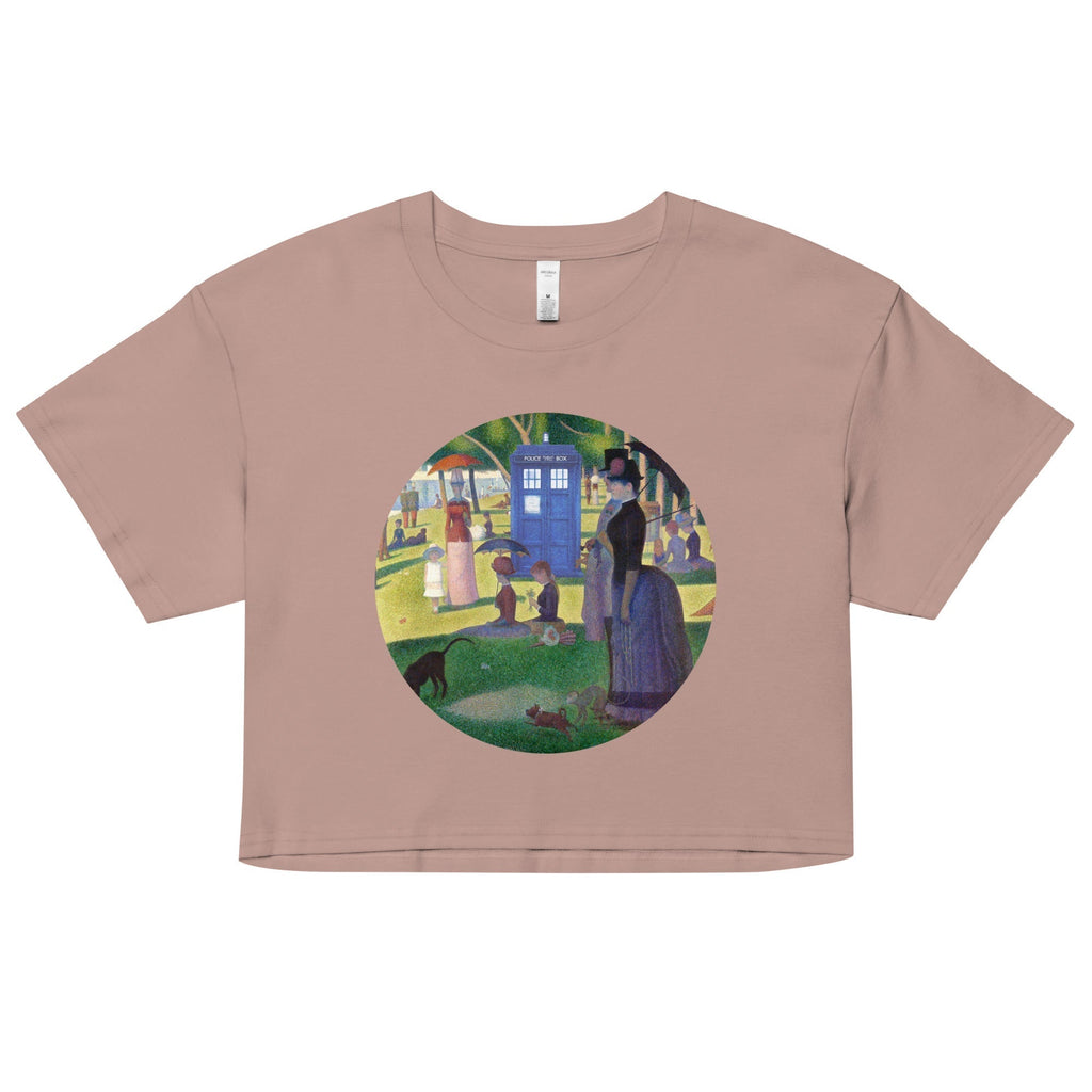 Tardis On La Grande Women's Crop Tee Hoodie, Sweatshirt | CoreVibeTees.com (Image 2)