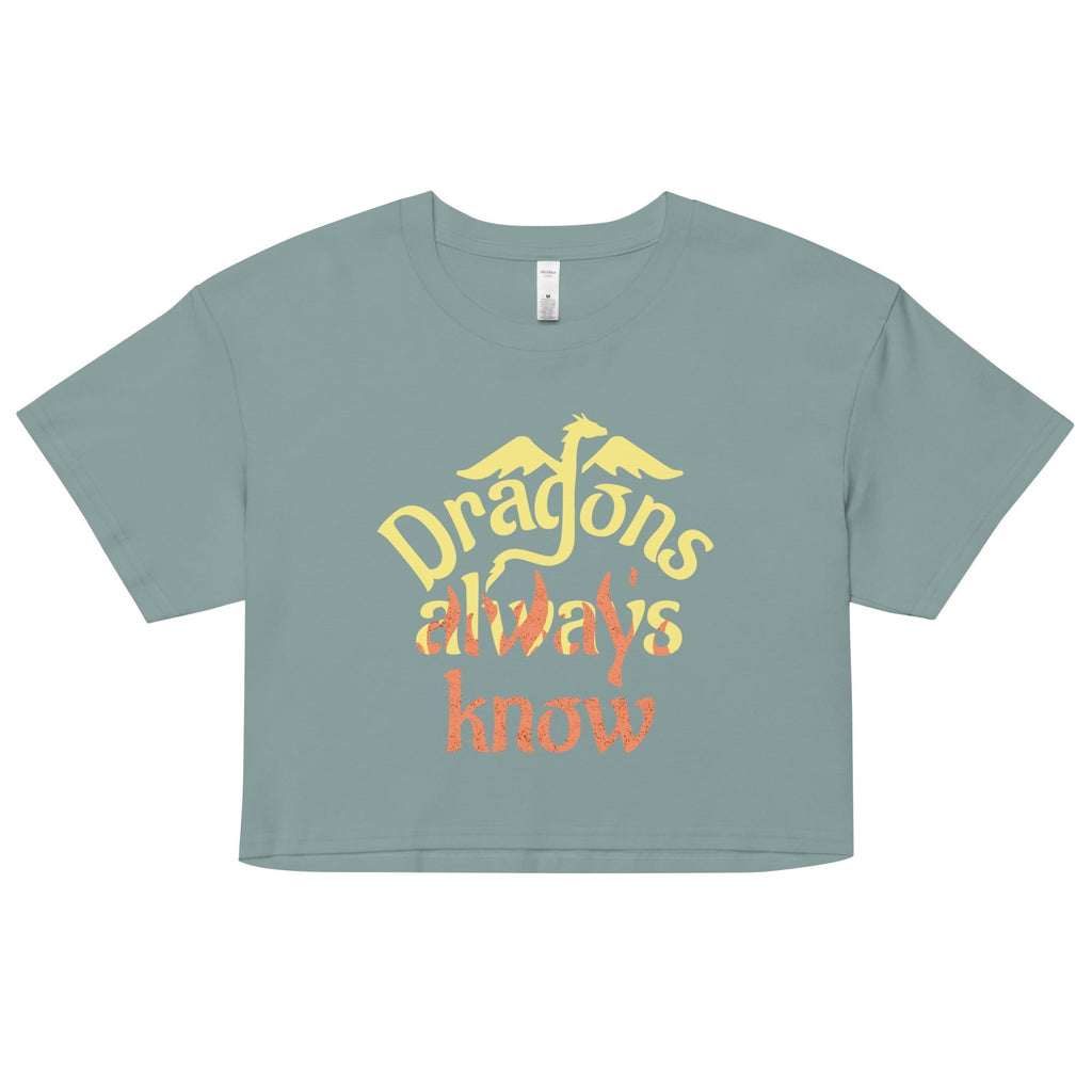 Dragons Always Know Women's Crop Tee Hoodie, Sweatshirt | CoreVibeTees.com (Image 1)