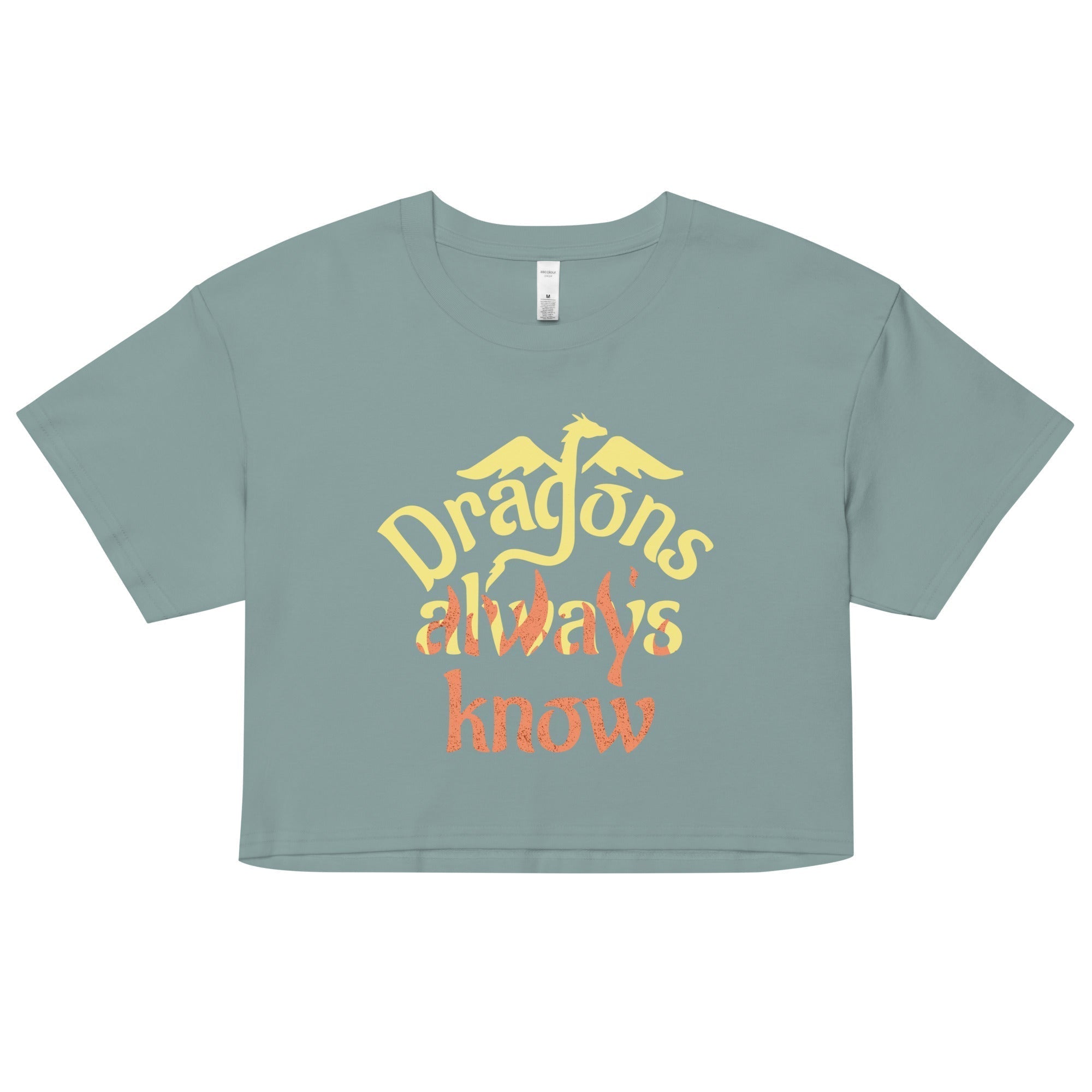 Dragons Always Know Women's Crop Tee Hoodie, Sweatshirt | CoreVibeTees.com (Image 1)