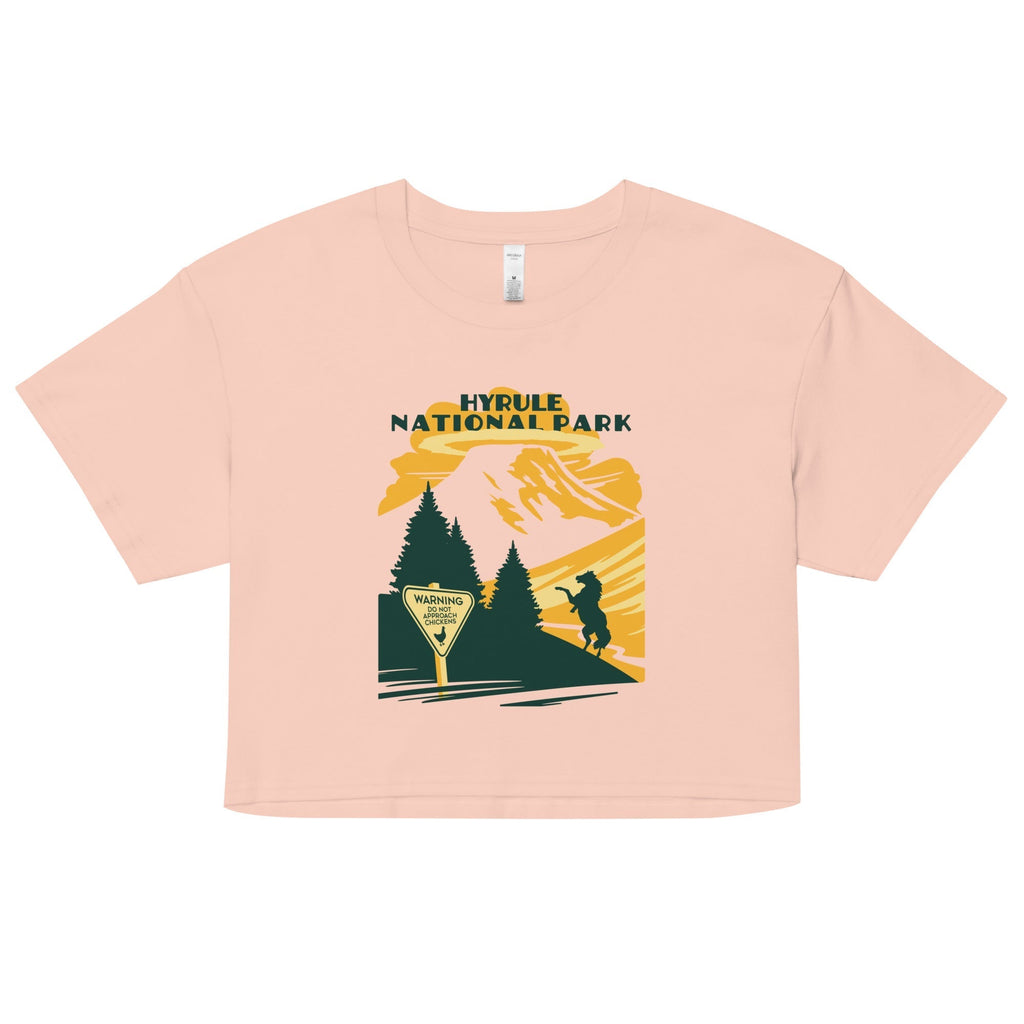 Hyrule National Park Women's Crop Tee Hoodie, Sweatshirt | CoreVibeTees.com (Image 4)