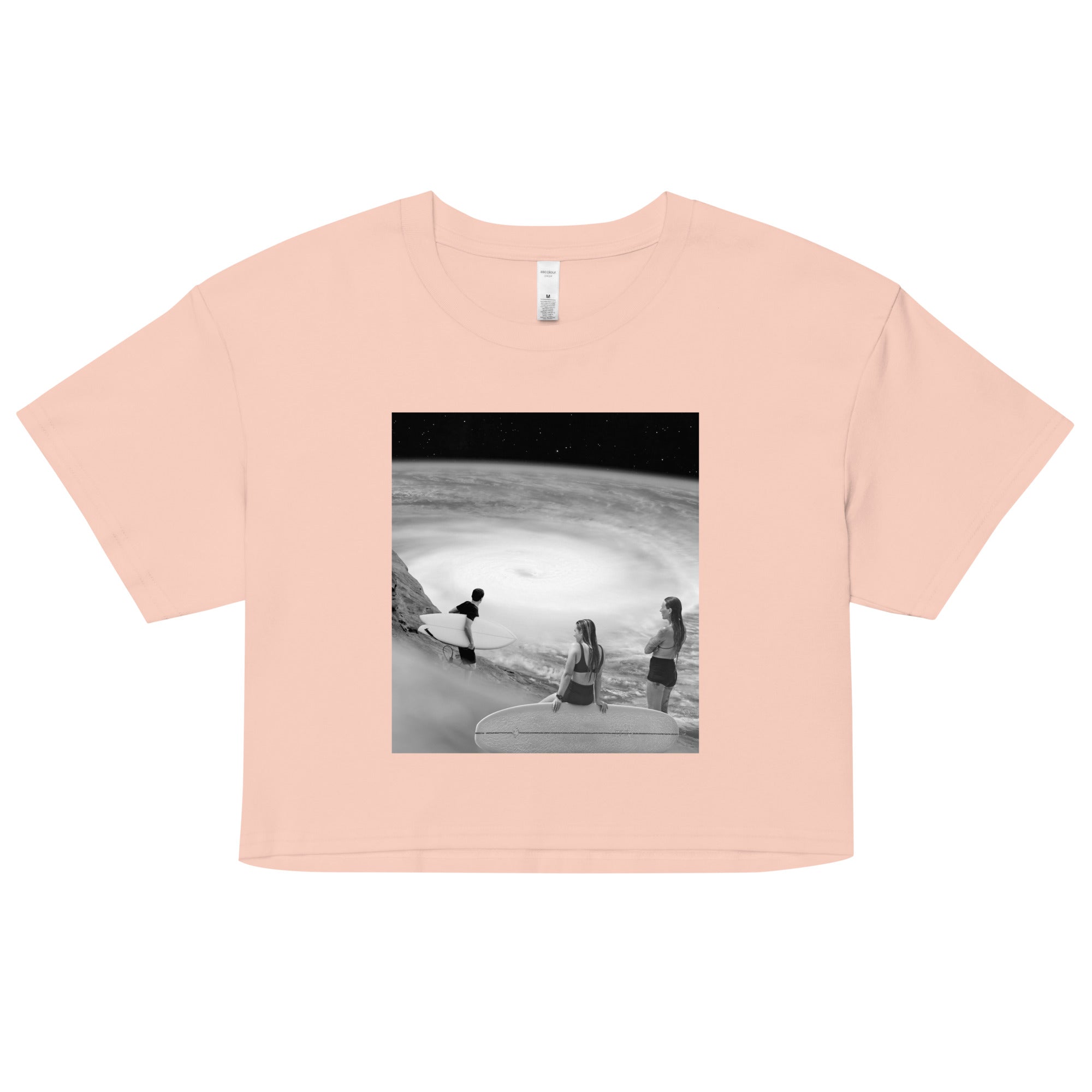 Surf's Up Women's Crop Tee Hoodie, Sweatshirt | CoreVibeTees.com (Image 4)