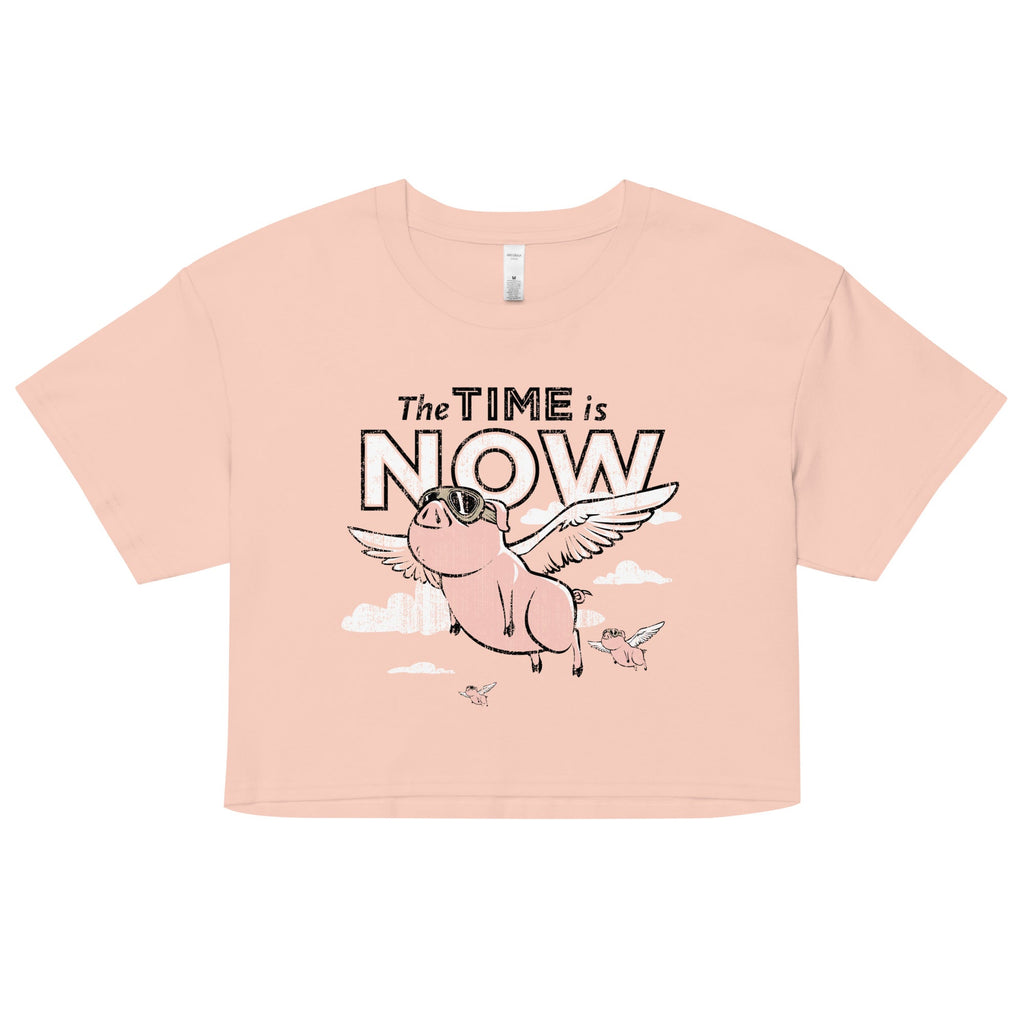 The Time Is Now Women's Crop Tee Hoodie, Sweatshirt | CoreVibeTees.com (Image 5)