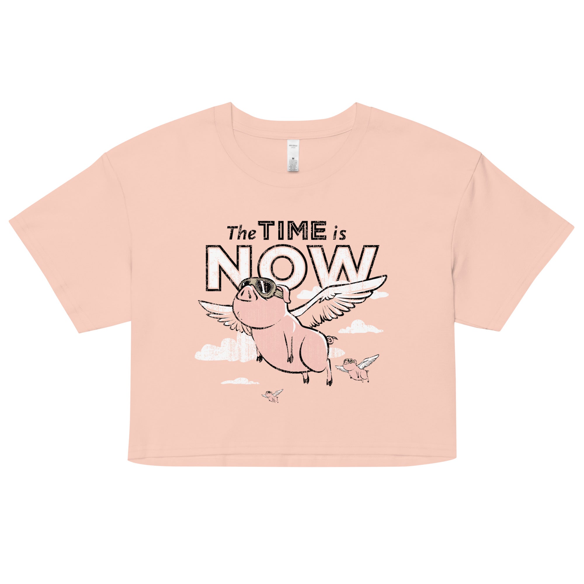 The Time Is Now Women's Crop Tee Hoodie, Sweatshirt | CoreVibeTees.com (Image 5)