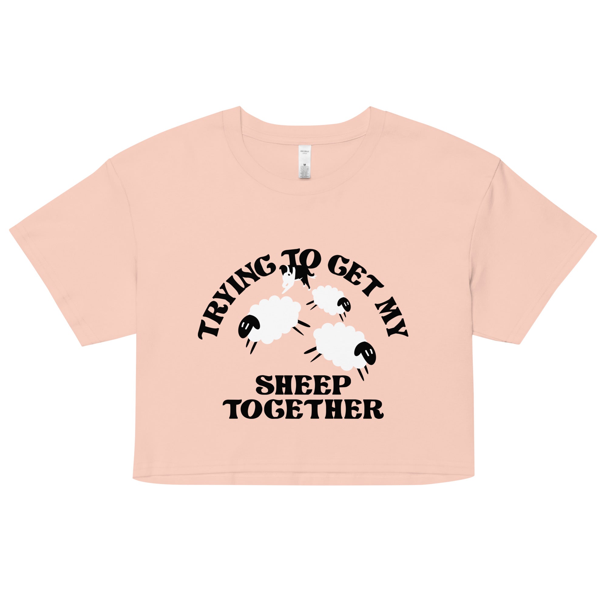 Trying To Get My Sheep Together Women's Crop Tee Hoodie, Sweatshirt | CoreVibeTees.com (Image 4)