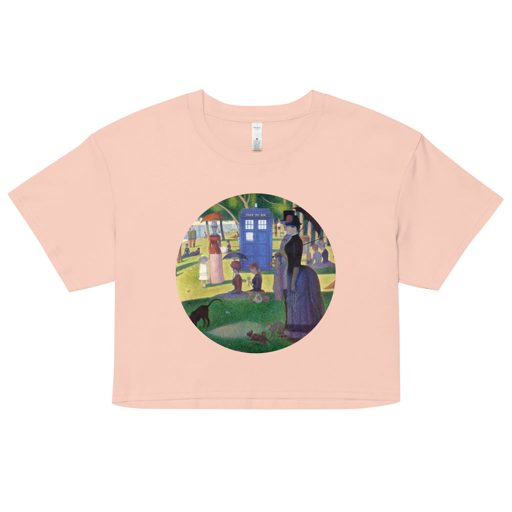 Tardis On La Grande Women's Crop Tee Hoodie, Sweatshirt | CoreVibeTees.com (Image 4)