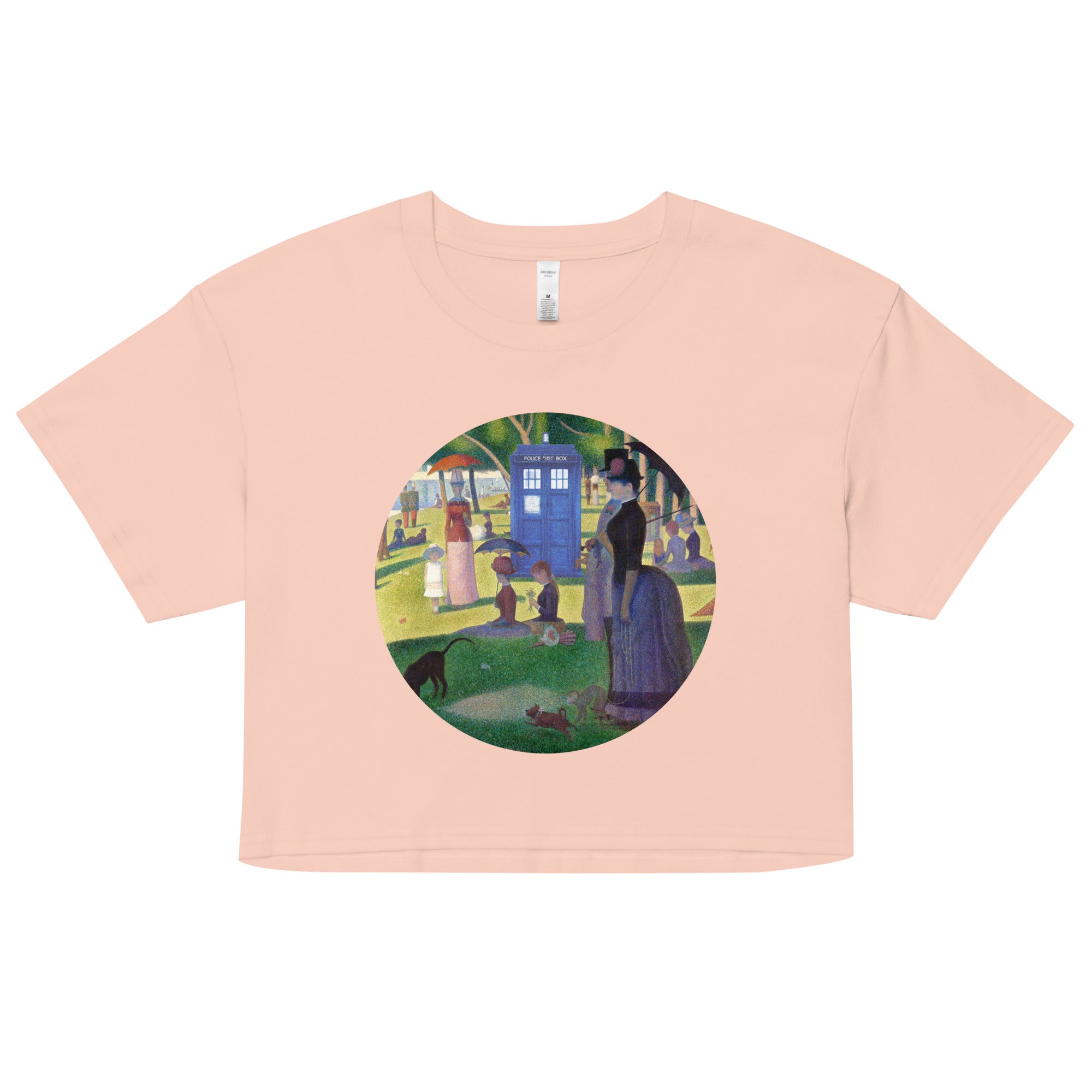 Tardis On La Grande Women's Crop Tee Hoodie, Sweatshirt | CoreVibeTees.com (Image 4)