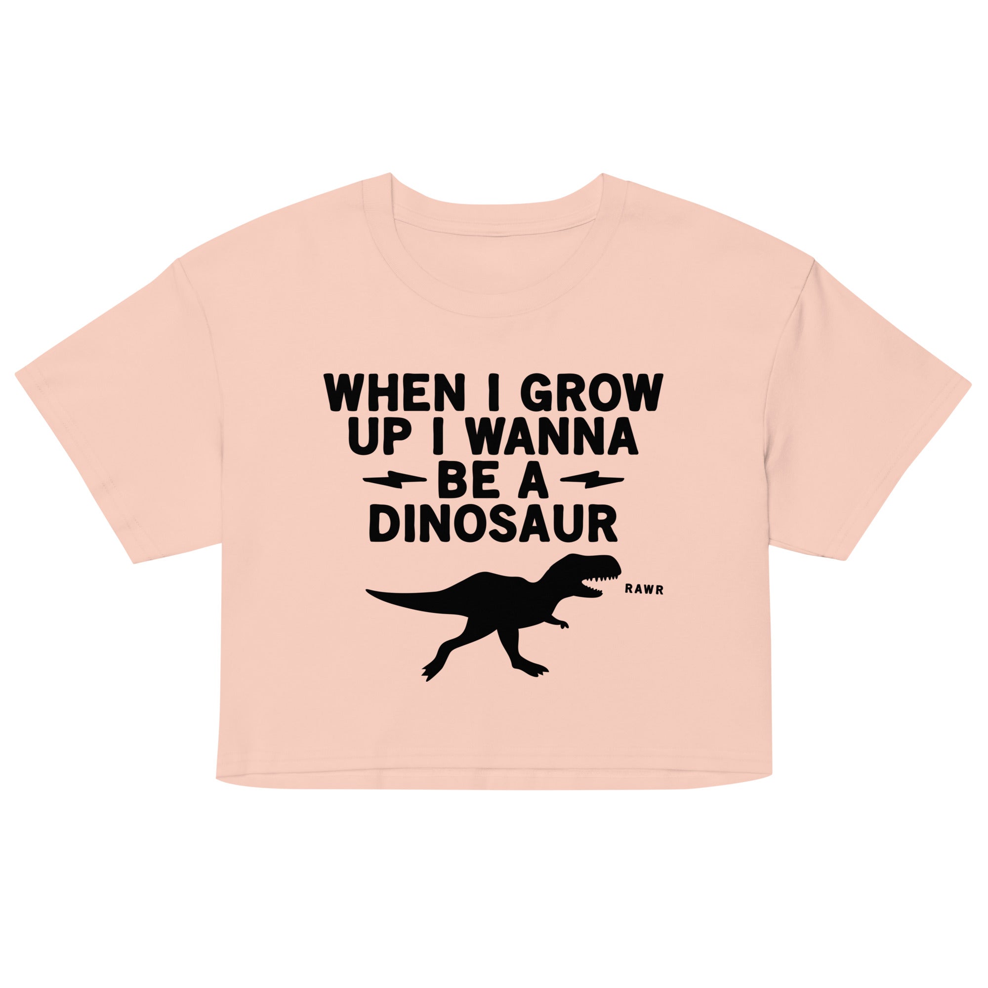 When I Grow Up I Wanna Be A Dinosaur Women's Crop Tee
