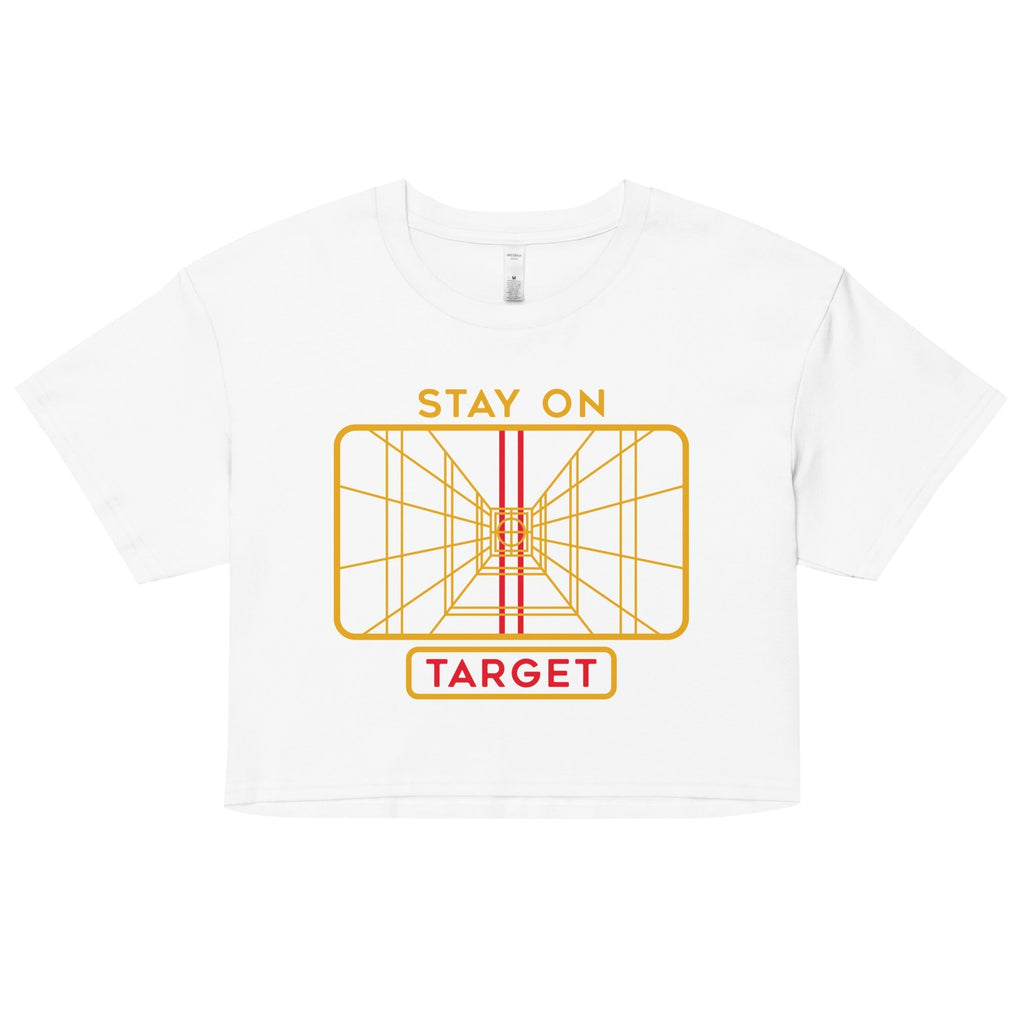 Stay On Target Women's Crop Tee Hoodie, Sweatshirt | CoreVibeTees.com (Image 2)
