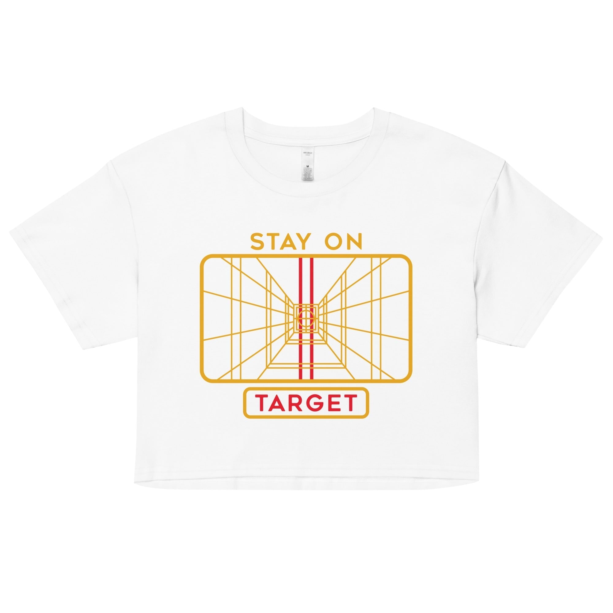 Stay On Target Women's Crop Tee Hoodie, Sweatshirt | CoreVibeTees.com (Image 2)