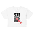 Think Outside The Box Women's Crop Tee Hoodie, Sweatshirt | CoreVibeTees.com (Image 1)