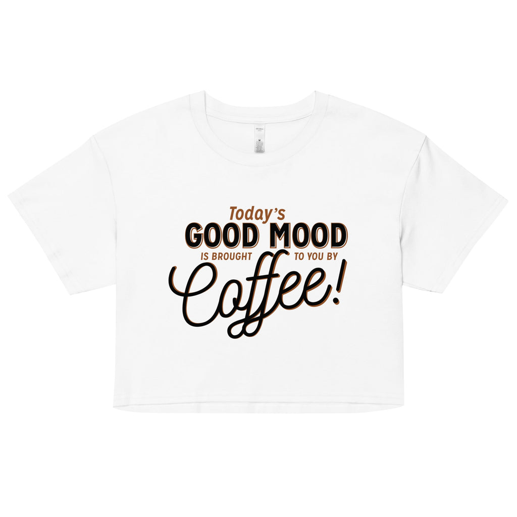 Today's Good Mood Women's Crop Tee Hoodie, Sweatshirt | CoreVibeTees.com (Image 4)