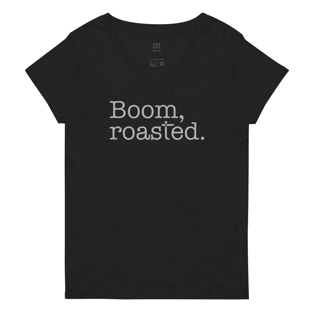 Boom, Roasted Women's V-Neck Tee Hoodie, Sweatshirt | CoreVibeTees.com (Image 4)