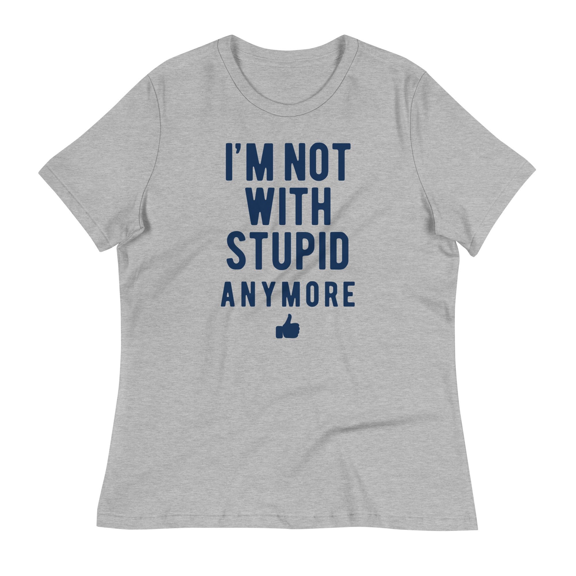 I'm Not With Stupid Anymore Women's Signature Tee Hoodie, Sweatshirt | CoreVibeTees.com (Image 5)