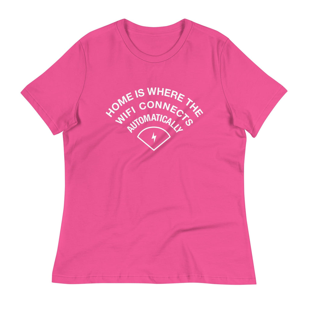 Home Is Where The WiFI Connects Automatically Women's Signature Tee Hoodie, Sweatshirt | CoreVibeTees.com (Image 4)