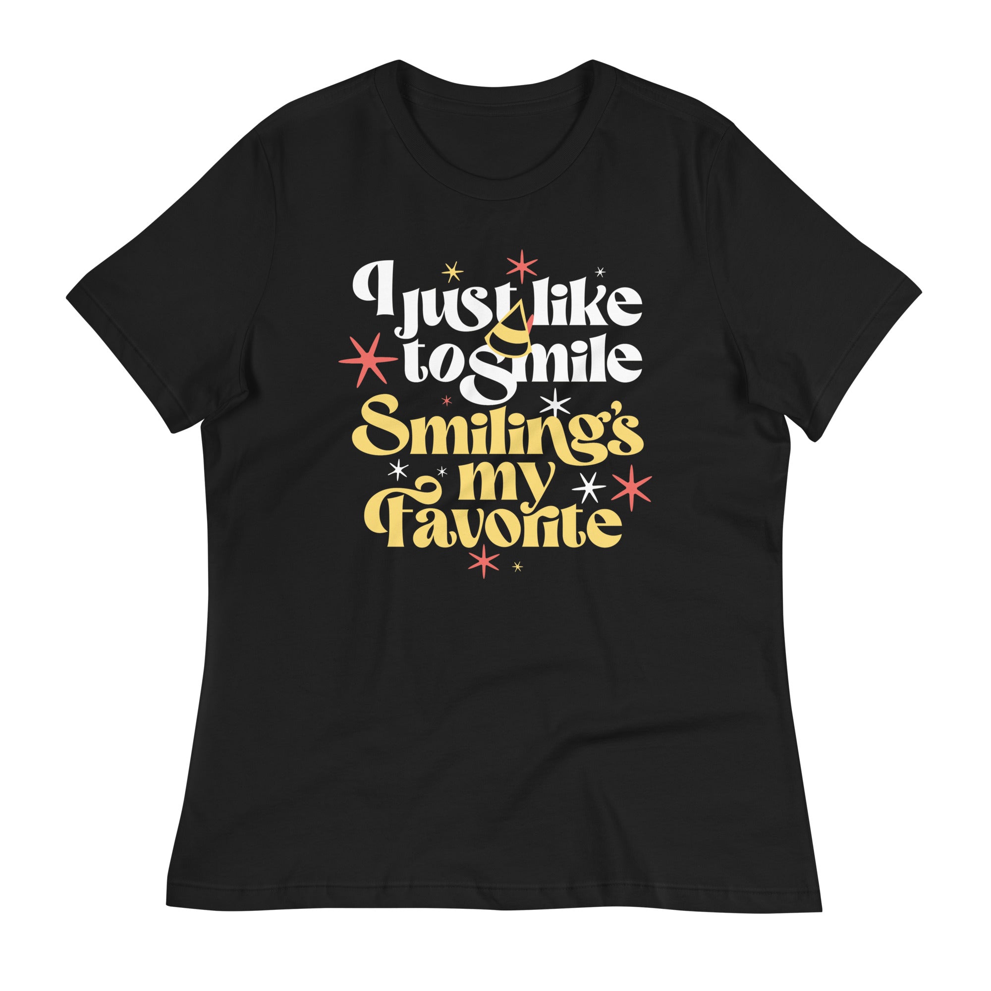 I Just Like To Smile Smiling's My Favorite Women's Signature Tee Hoodie, Sweatshirt | CoreVibeTees.com (Image 3)