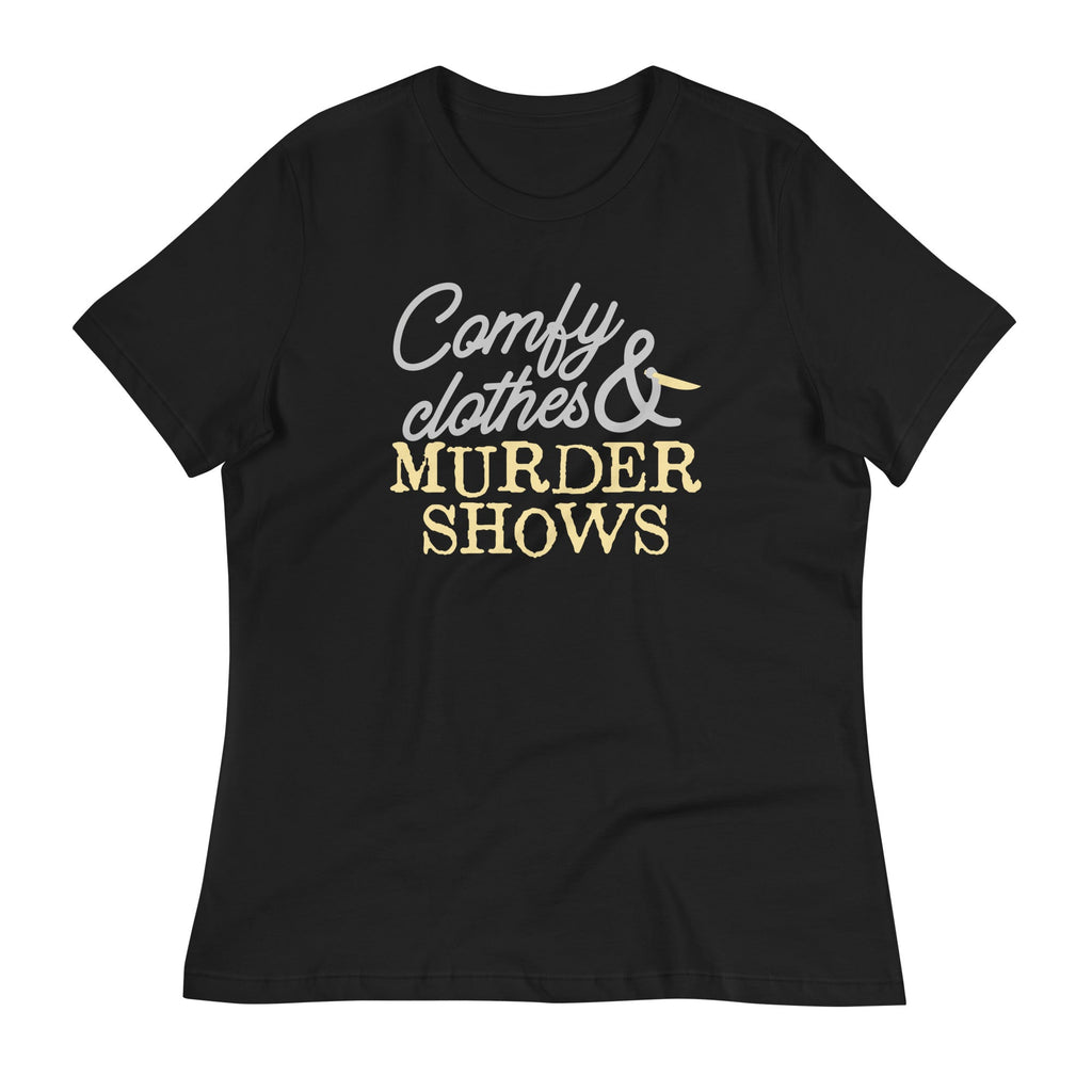 Comfy Clothes & Murder Shows Women's Signature Tee Hoodie, Sweatshirt | CoreVibeTees.com (Image 3)