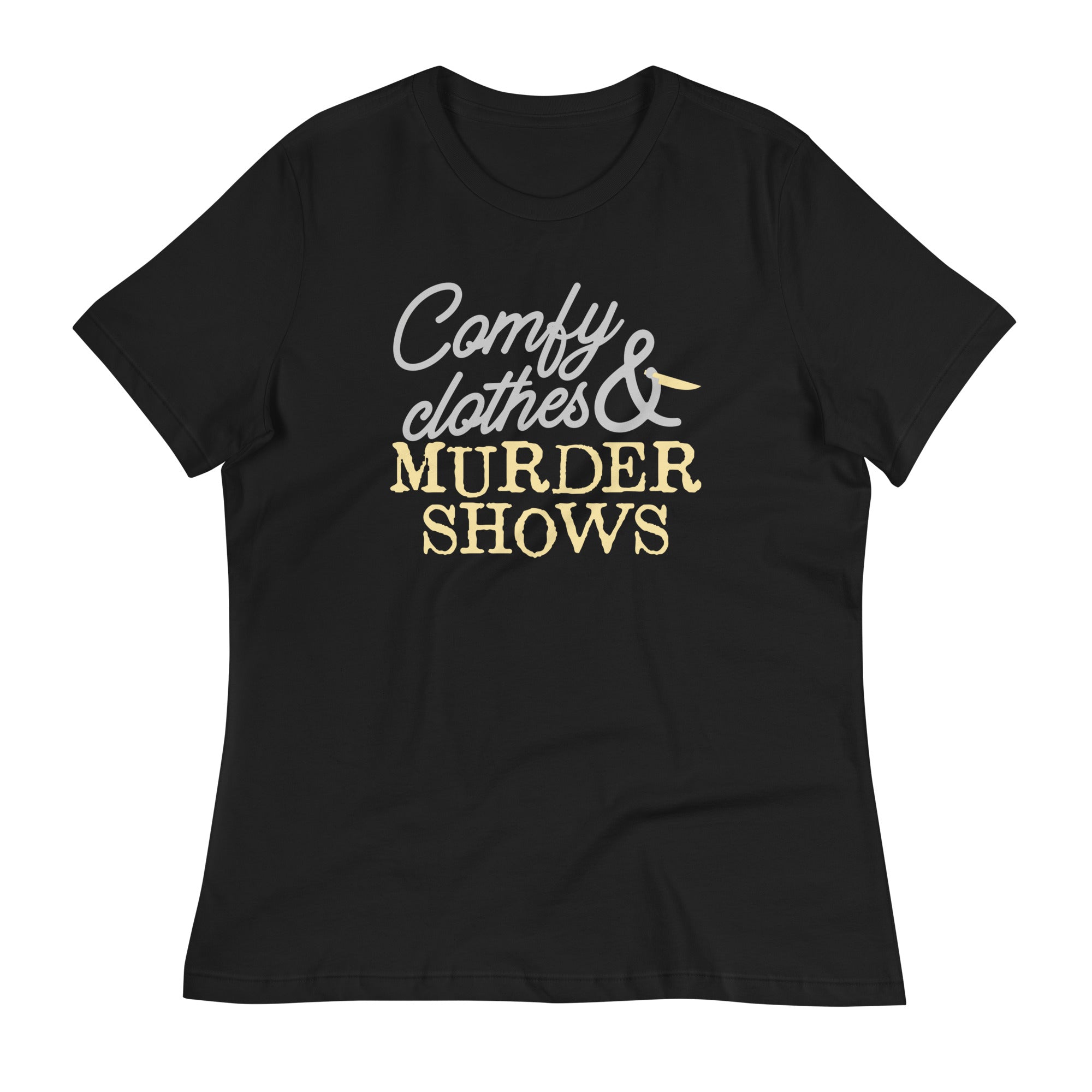 Comfy Clothes & Murder Shows Women's Signature Tee Hoodie, Sweatshirt | CoreVibeTees.com (Image 3)