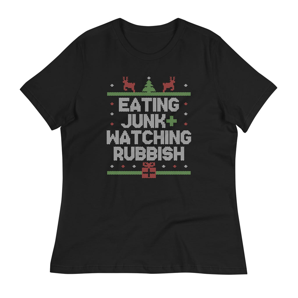 Eating Junk And Watching Rubbish Women's Signature Tee Hoodie, Sweatshirt | CoreVibeTees.com (Image 2)