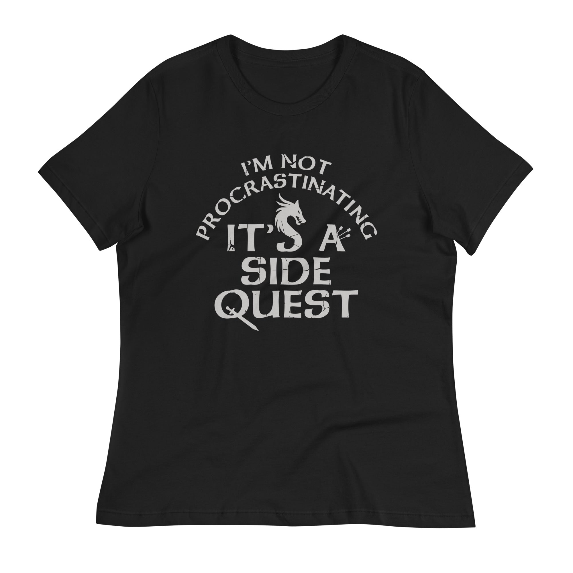 I'm Not Procrastinating, It's A Side Quest Women's Signature Tee Hoodie, Sweatshirt | CoreVibeTees.com (Image 1)