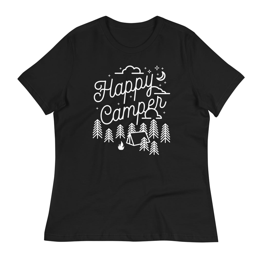 Happy Camper Women's Signature Tee Hoodie, Sweatshirt | CoreVibeTees.com (Image 3)
