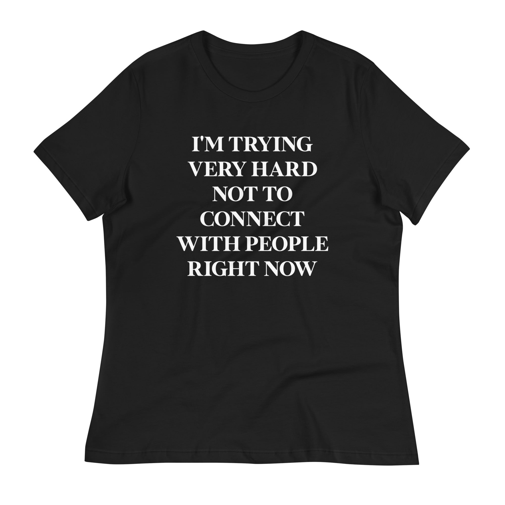 Trying Very Hard Not To Connect Women's Signature Tee Hoodie, Sweatshirt | CoreVibeTees.com (Image 2)