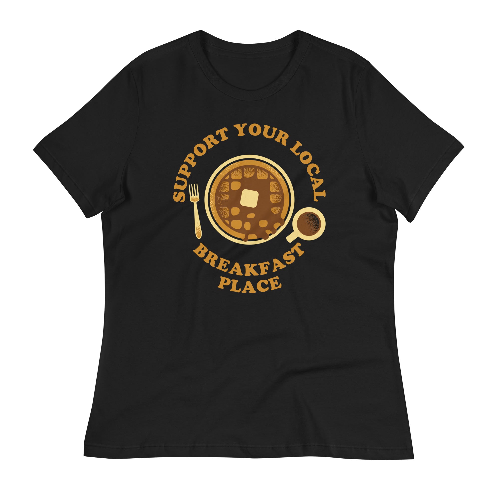 Support Your Local Breakfast Place Women's Signature Tee Hoodie, Sweatshirt | CoreVibeTees.com (Image 2)