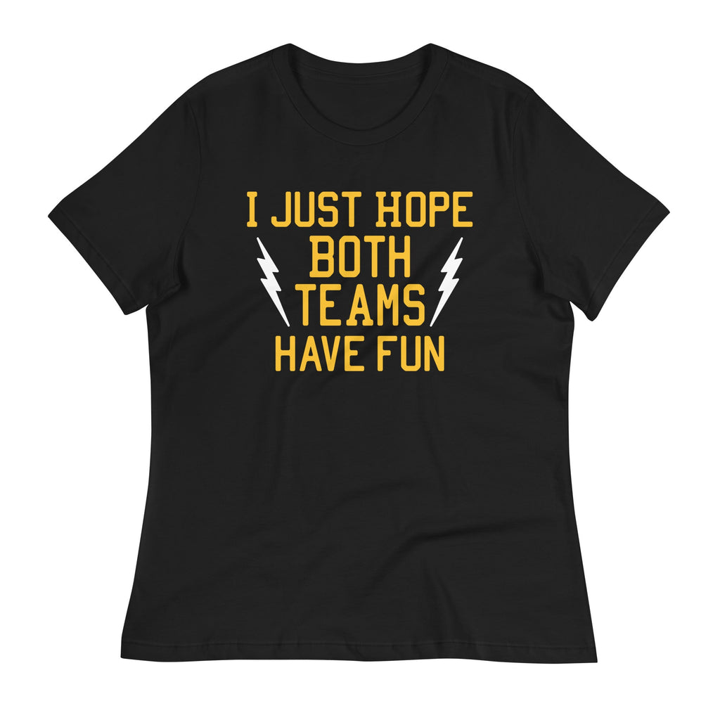 I Just Hope Both Teams Have Fun Women's Signature Tee Hoodie, Sweatshirt | CoreVibeTees.com (Image 4)