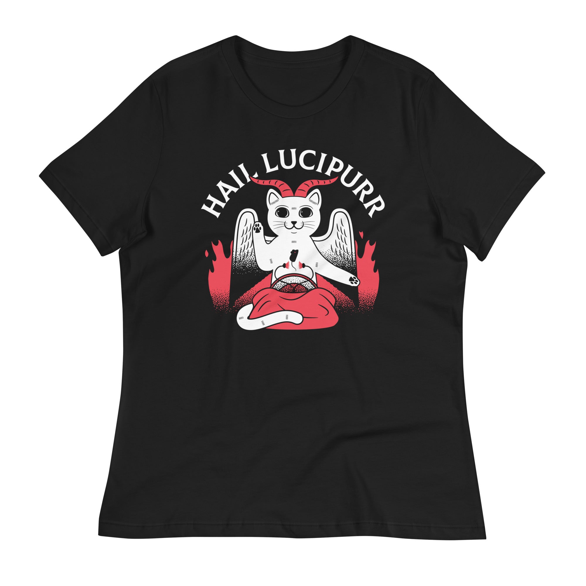 Hail Lucipurr Women's Signature Tee Hoodie, Sweatshirt | CoreVibeTees.com (Image 1)