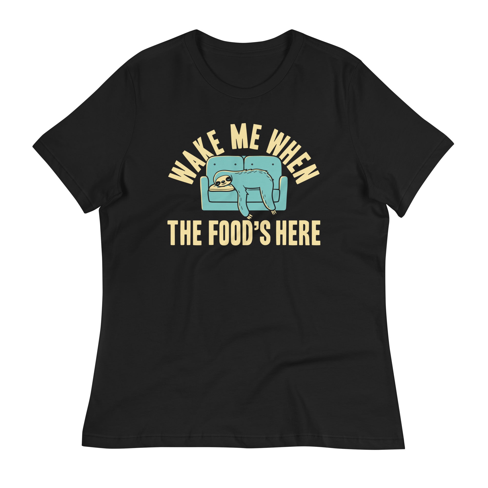 Wake Me When The Food's Here Women's Signature Tee Hoodie, Sweatshirt | CoreVibeTees.com (Image 2)