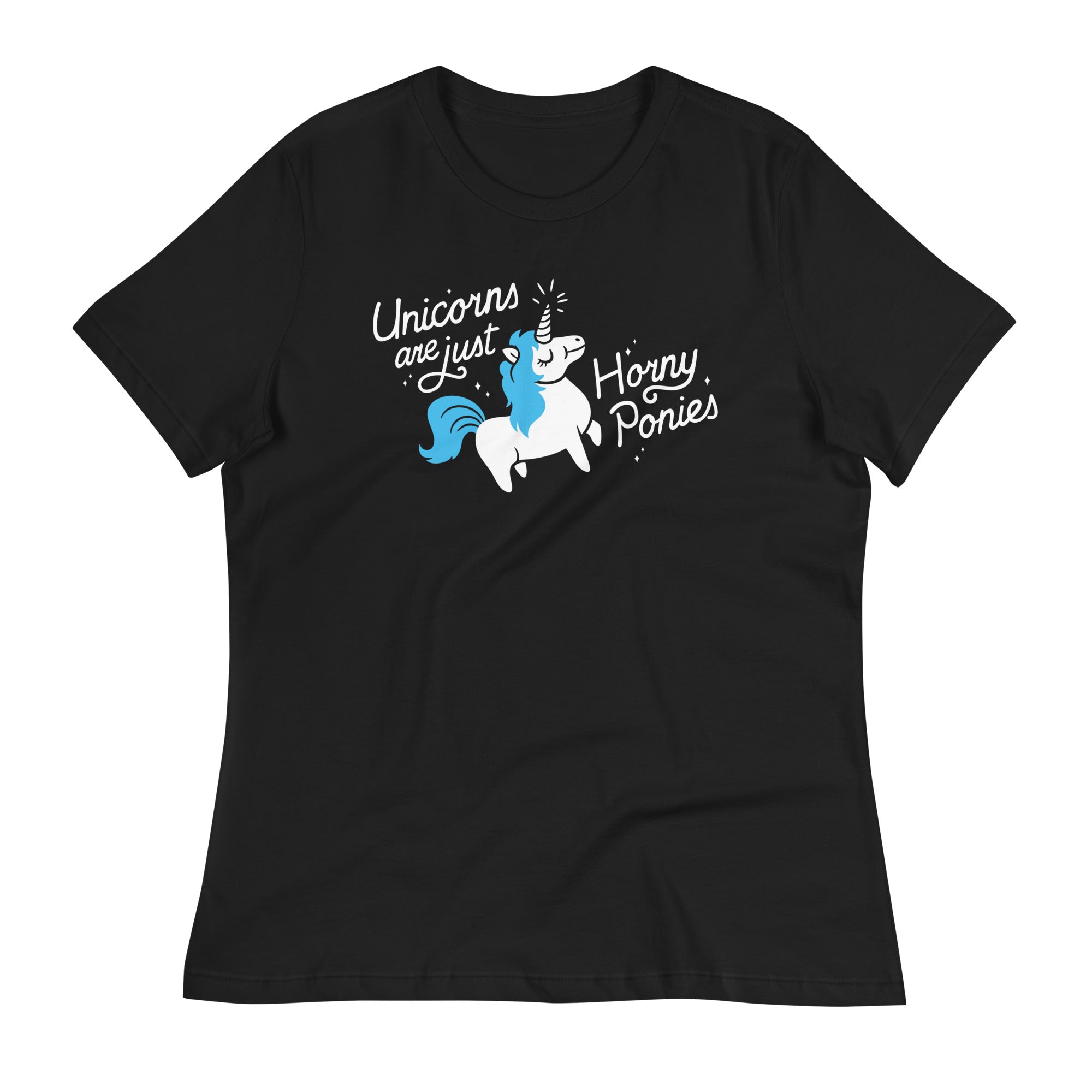 Unicorns Are Just Horny Ponies Women's Signature Tee Hoodie, Sweatshirt | CoreVibeTees.com (Image 2)