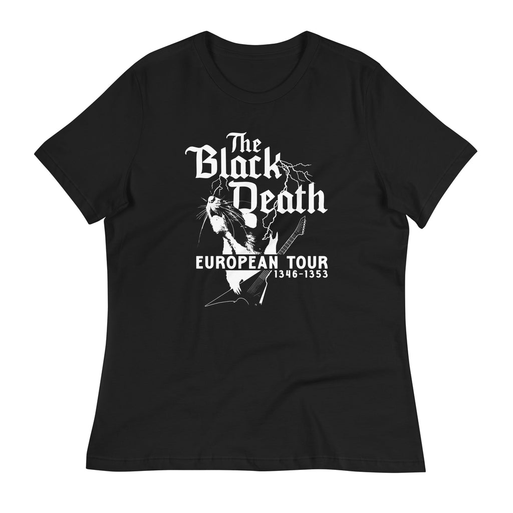 The Black Death European Tour Women's Signature Tee Hoodie, Sweatshirt | CoreVibeTees.com (Image 3)