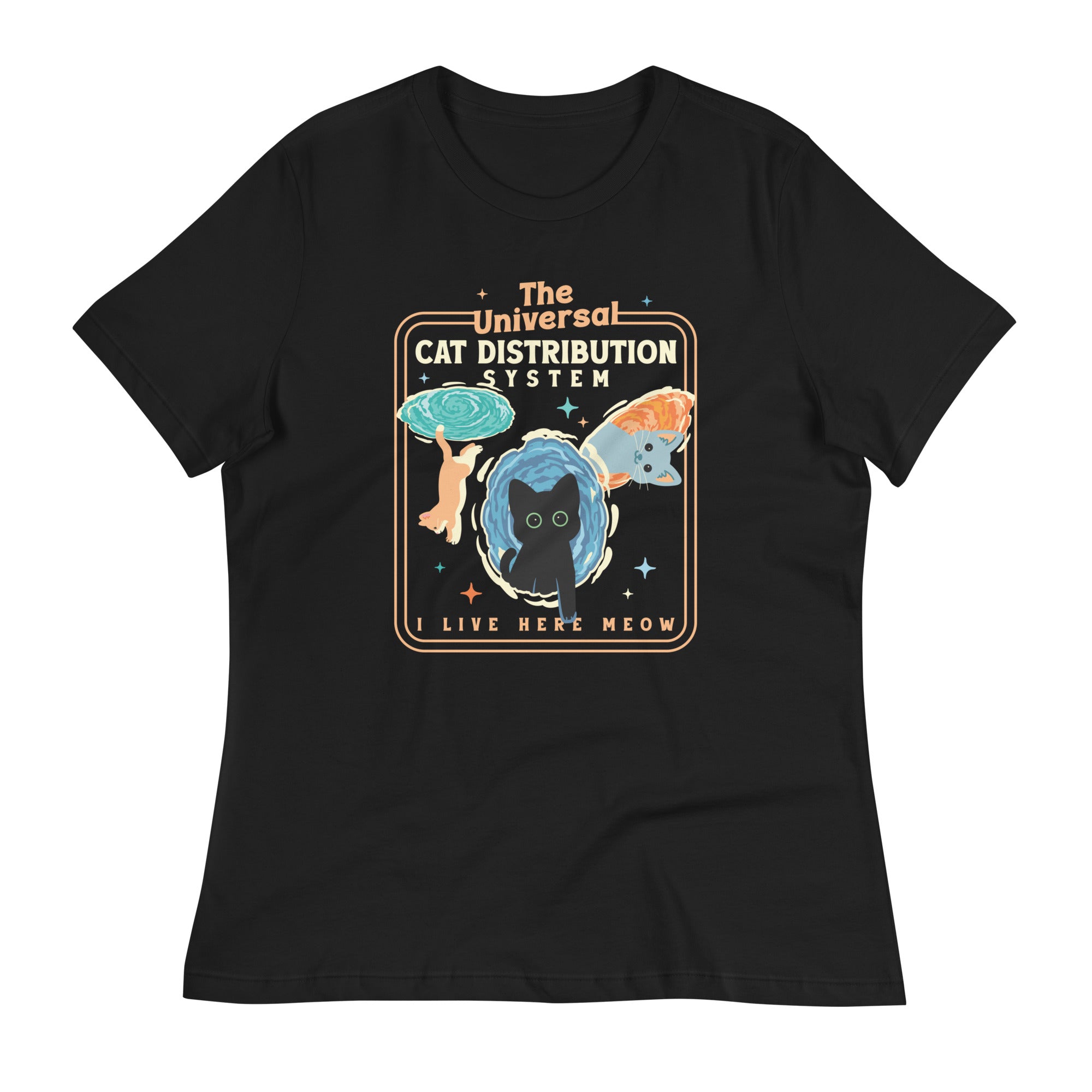 The Universal Cat Distribution System Women's Signature Tee Hoodie, Sweatshirt | CoreVibeTees.com (Image 1)