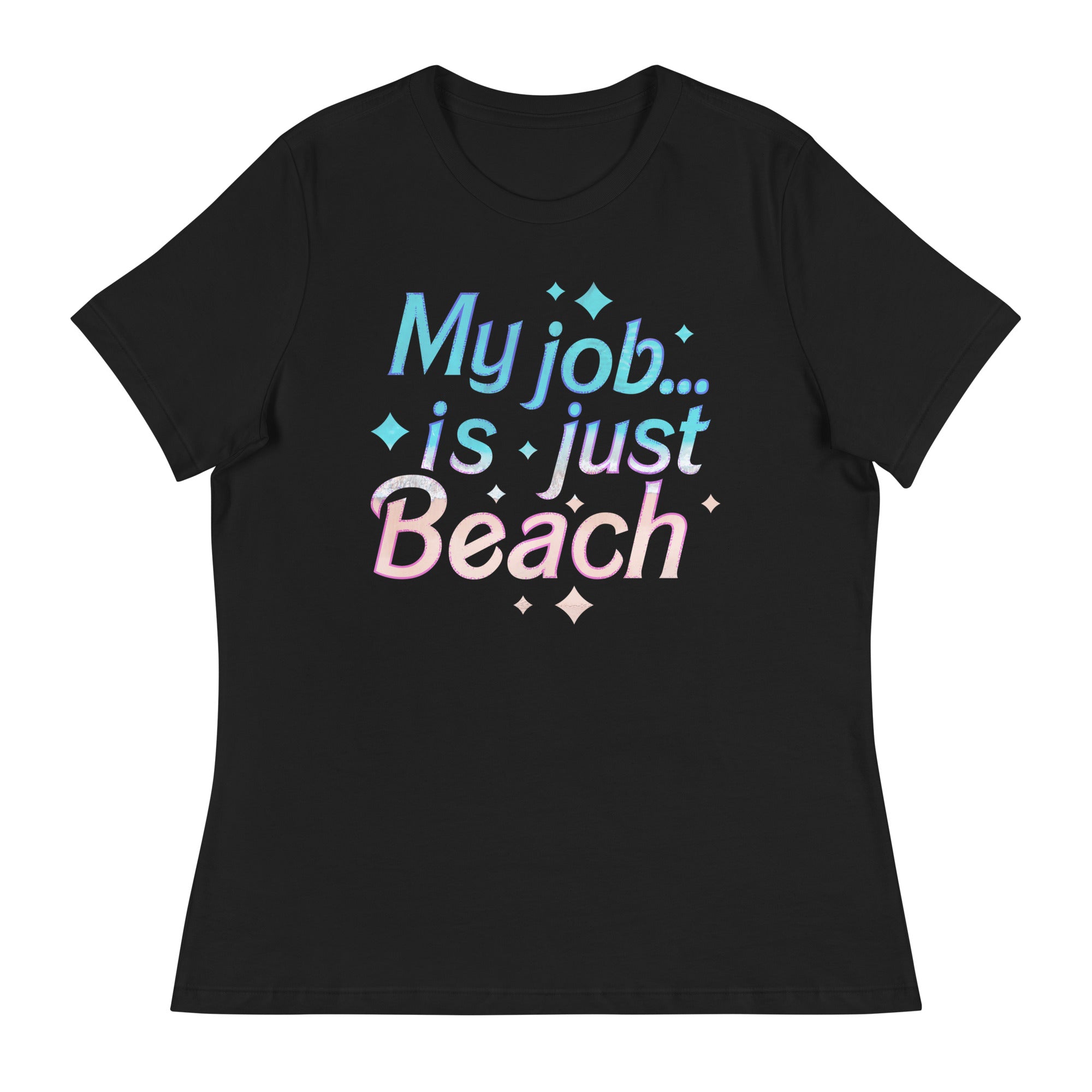 My Job Is Just Beach Women's Signature Tee Hoodie, Sweatshirt | CoreVibeTees.com (Image 2)