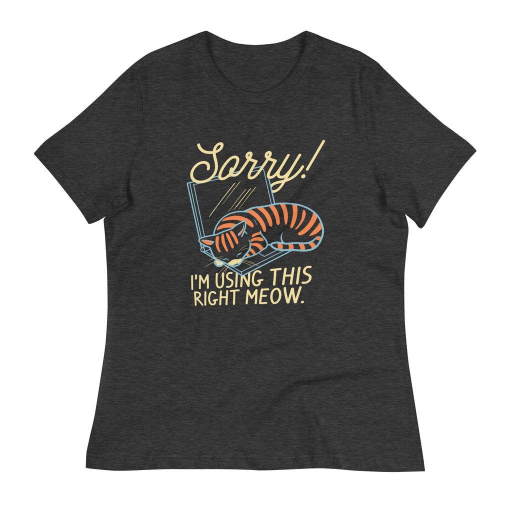 Sorry! I'm Using This Right Meow Women's Signature Tee Hoodie, Sweatshirt | CoreVibeTees.com (Image 3)