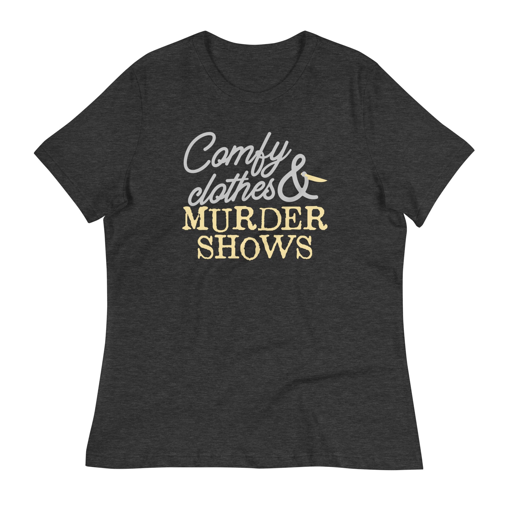 Comfy Clothes & Murder Shows Women's Signature Tee Hoodie, Sweatshirt | CoreVibeTees.com (Image 1)