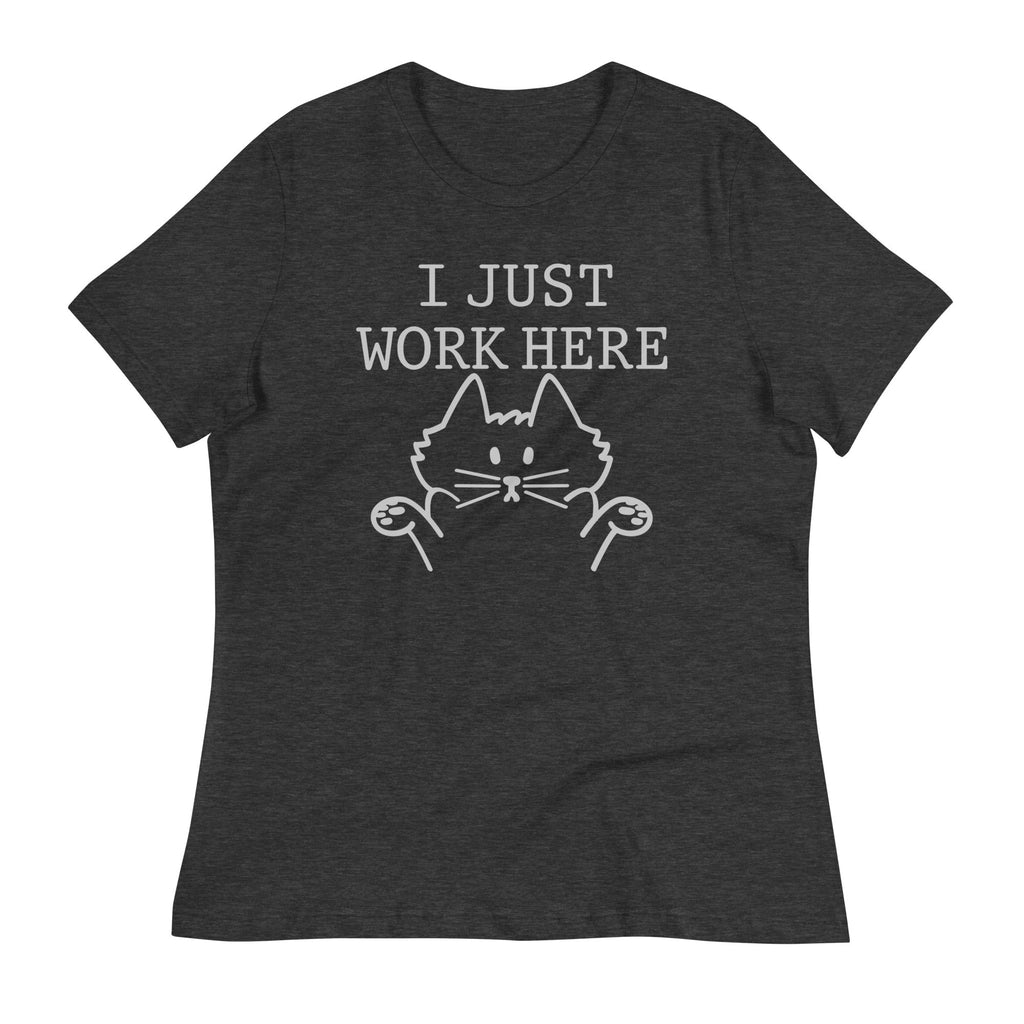 I Just Work Here Women's Signature Tee Hoodie, Sweatshirt | CoreVibeTees.com (Image 3)