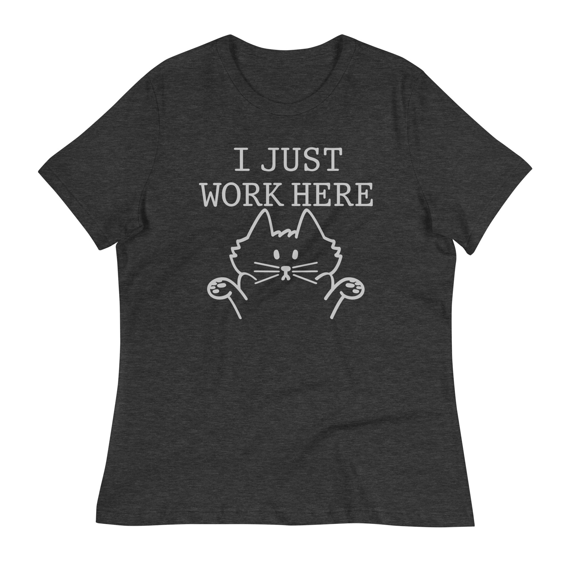 I Just Work Here Women's Signature Tee Hoodie, Sweatshirt | CoreVibeTees.com (Image 3)
