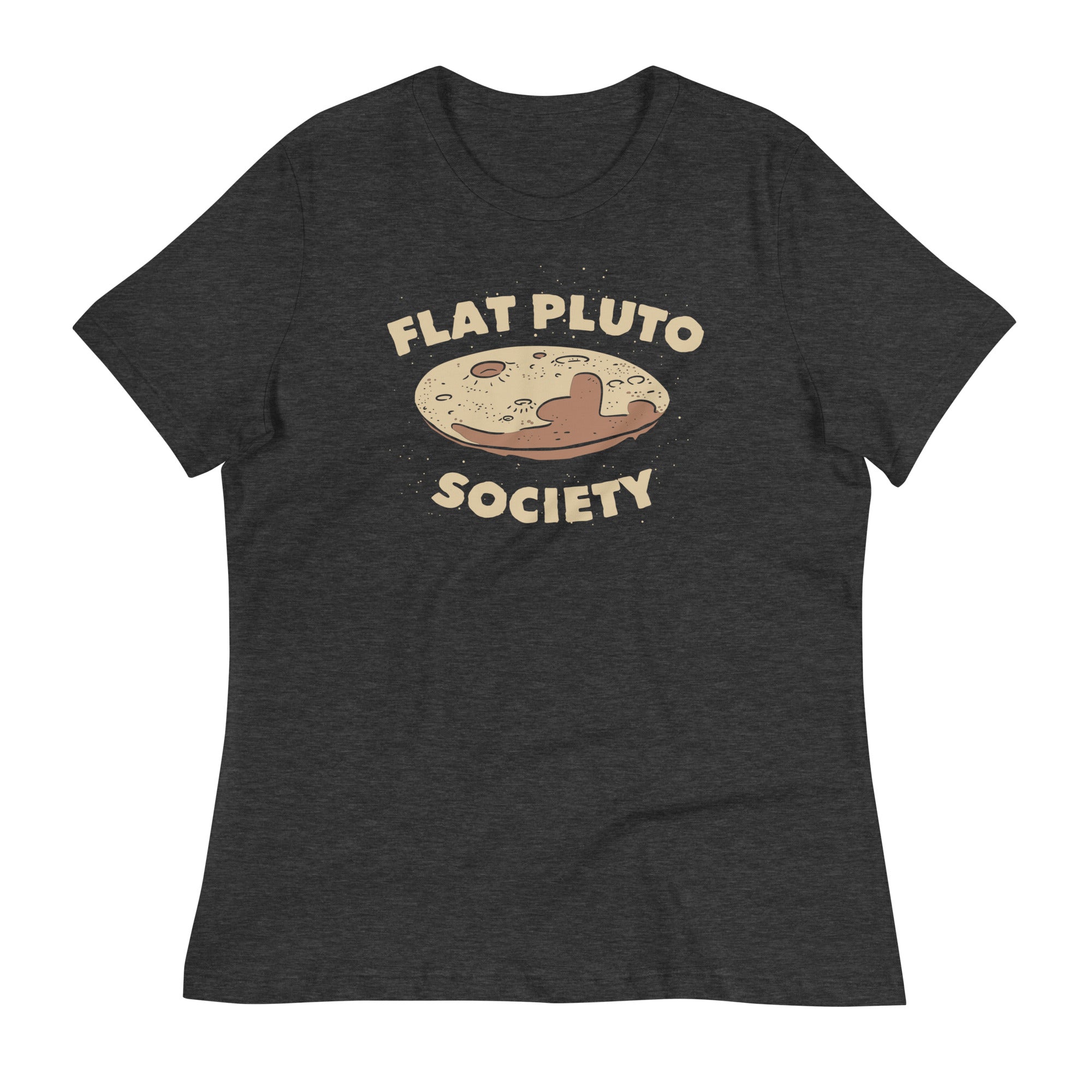 Flat Pluto Society Women's Signature Tee Hoodie, Sweatshirt | CoreVibeTees.com (Image 3)