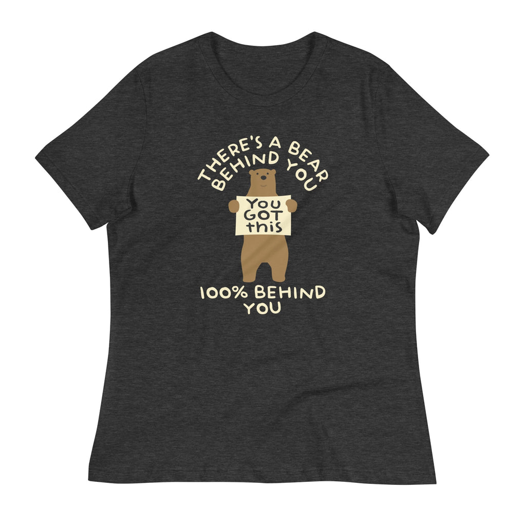 There's A Bear Behind You, 100% Behind You Women's Signature Tee Hoodie, Sweatshirt | CoreVibeTees.com (Image 3)