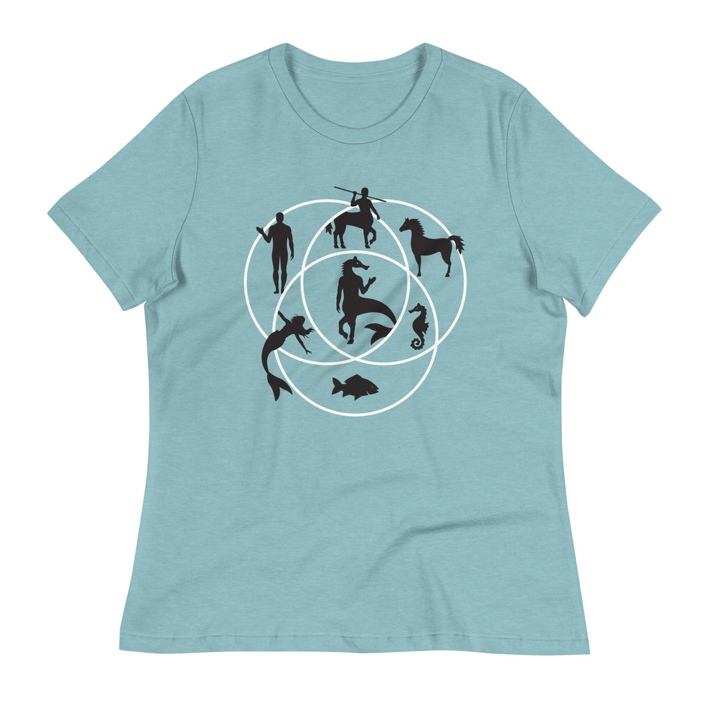 Human Horse Fish Venn Diagram Women's Signature Tee Hoodie, Sweatshirt | CoreVibeTees.com (Image 1)
