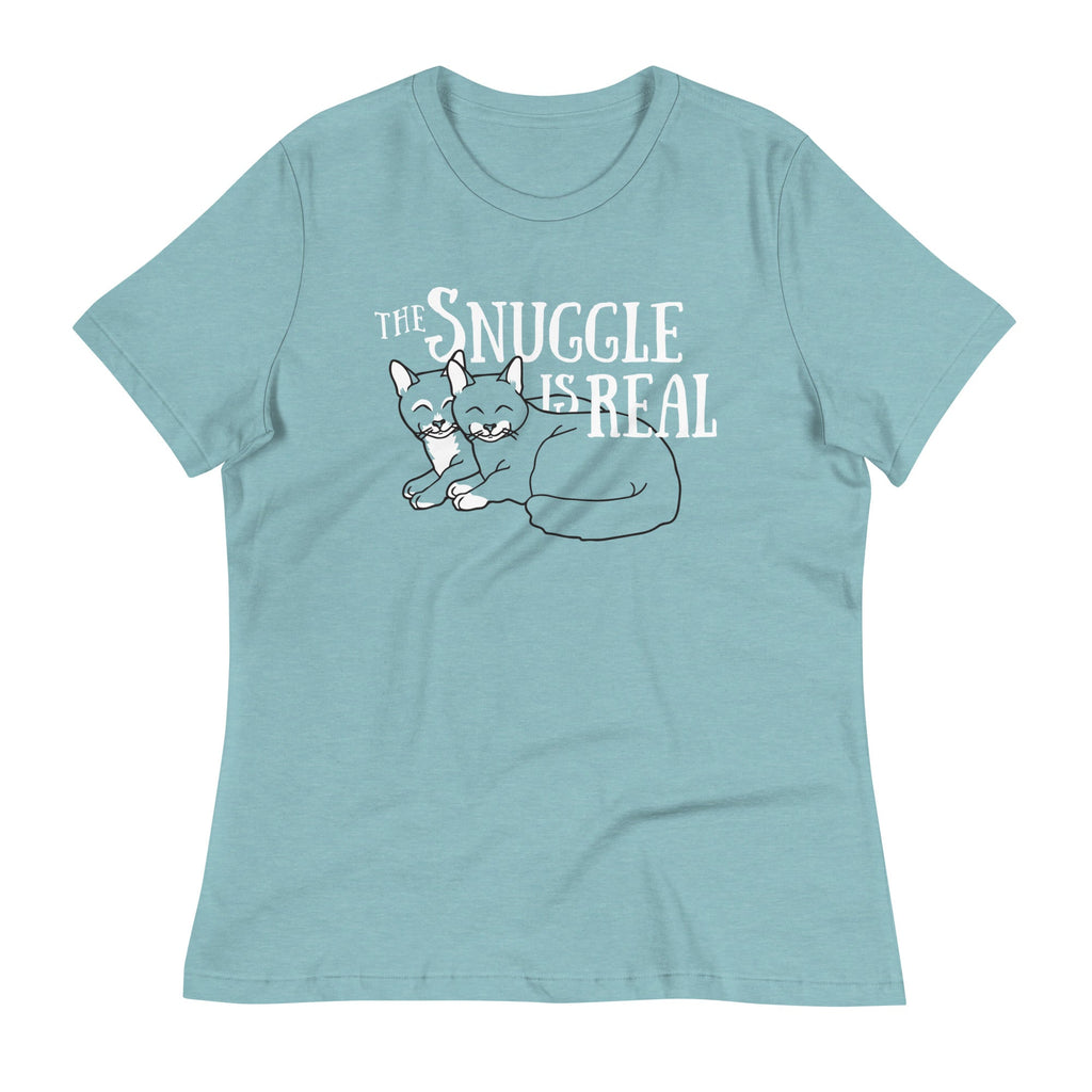 The Snuggle Is Real Women's Signature Tee Hoodie, Sweatshirt | CoreVibeTees.com (Image 4)