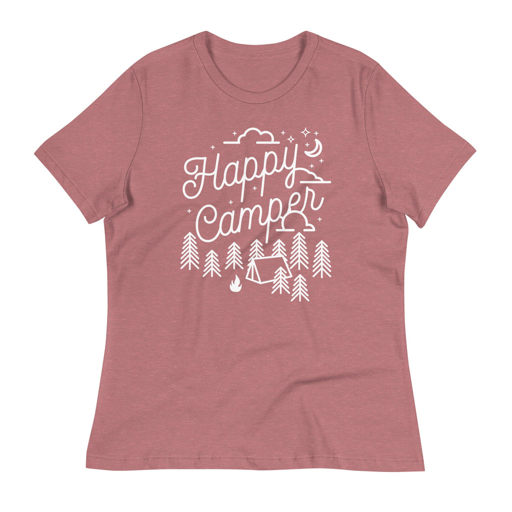 Happy Camper Women's Signature Tee Hoodie, Sweatshirt | CoreVibeTees.com (Image 4)