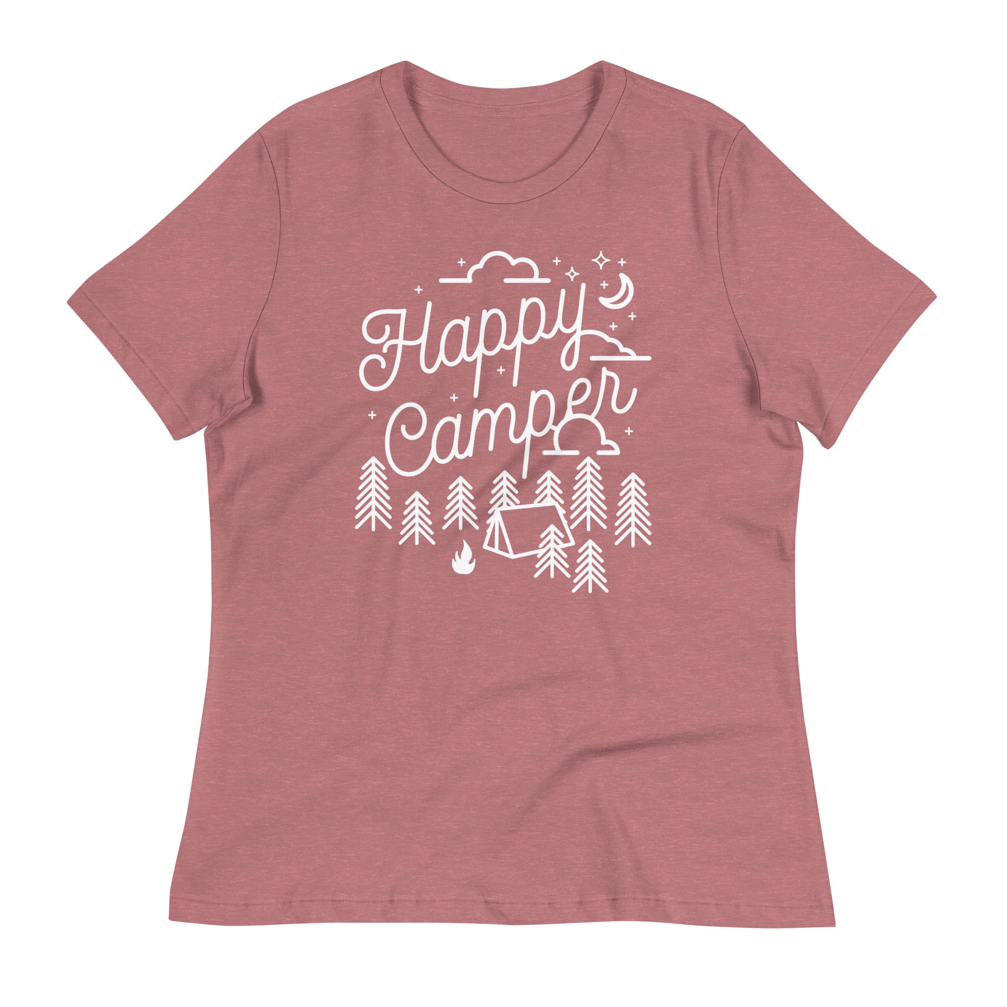 Happy Camper Women's Signature Tee Hoodie, Sweatshirt | CoreVibeTees.com (Image 4)