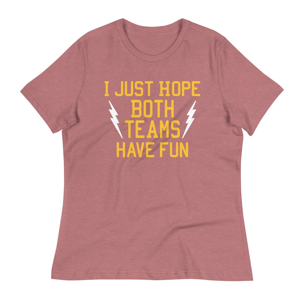 I Just Hope Both Teams Have Fun Women's Signature Tee Hoodie, Sweatshirt | CoreVibeTees.com (Image 2)