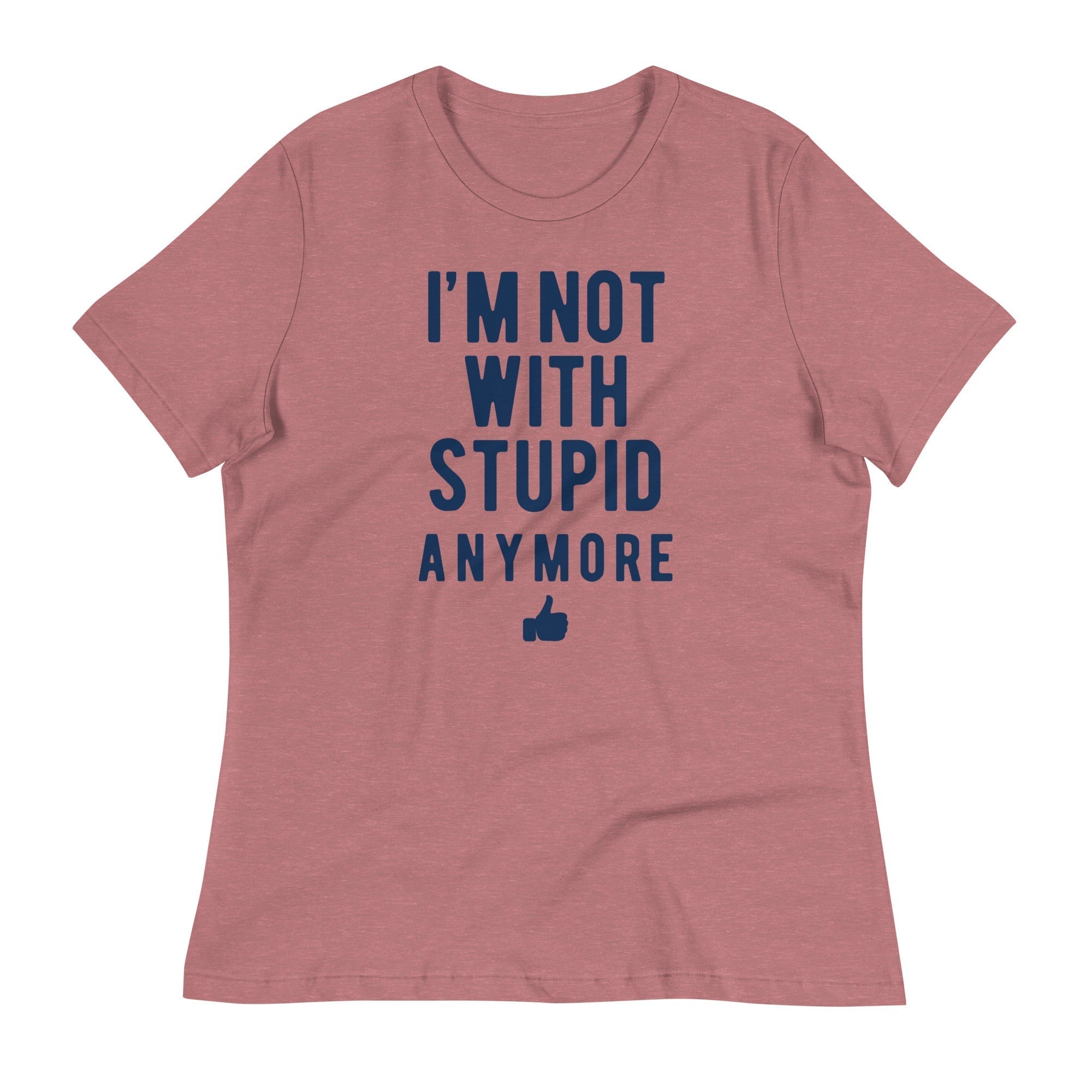 I'm Not With Stupid Anymore Women's Signature Tee Hoodie, Sweatshirt | CoreVibeTees.com (Image 2)