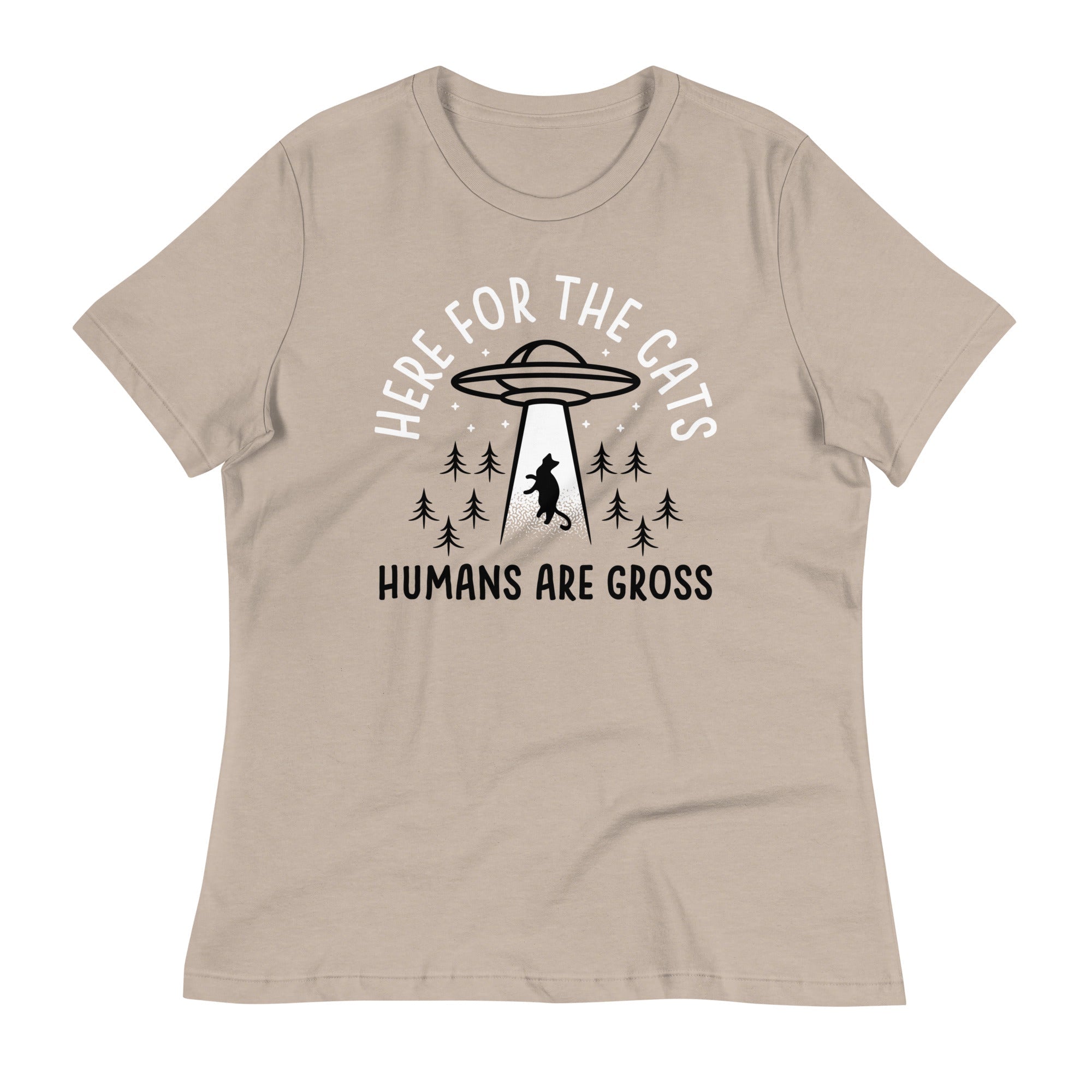 Here For The Cats, Humans Are Gross Women's Signature Tee Hoodie, Sweatshirt | CoreVibeTees.com (Image 4)